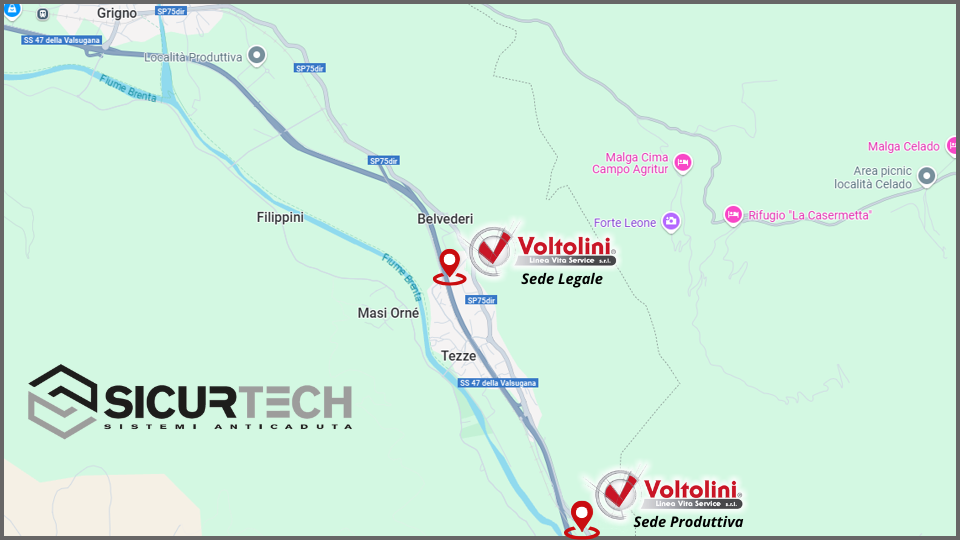 Google Maps - Voltolini srl. Linea Vita Service Trentino