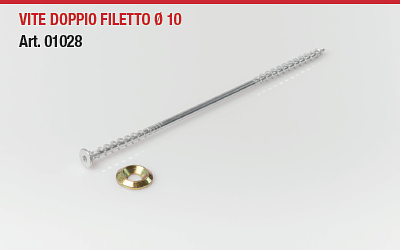 VITE DOPPIO FILETTO Ø 10